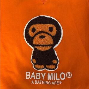 A Bathing Ape Orange Sweatshirt baby Milo